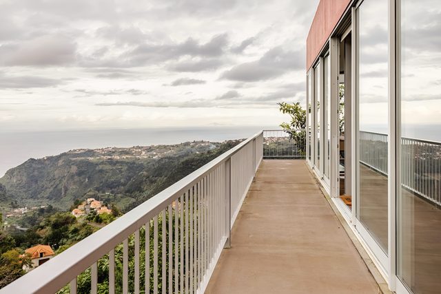 The balcony, looking out to the coast