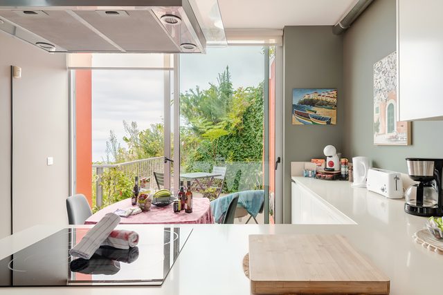 Dining beside the glass