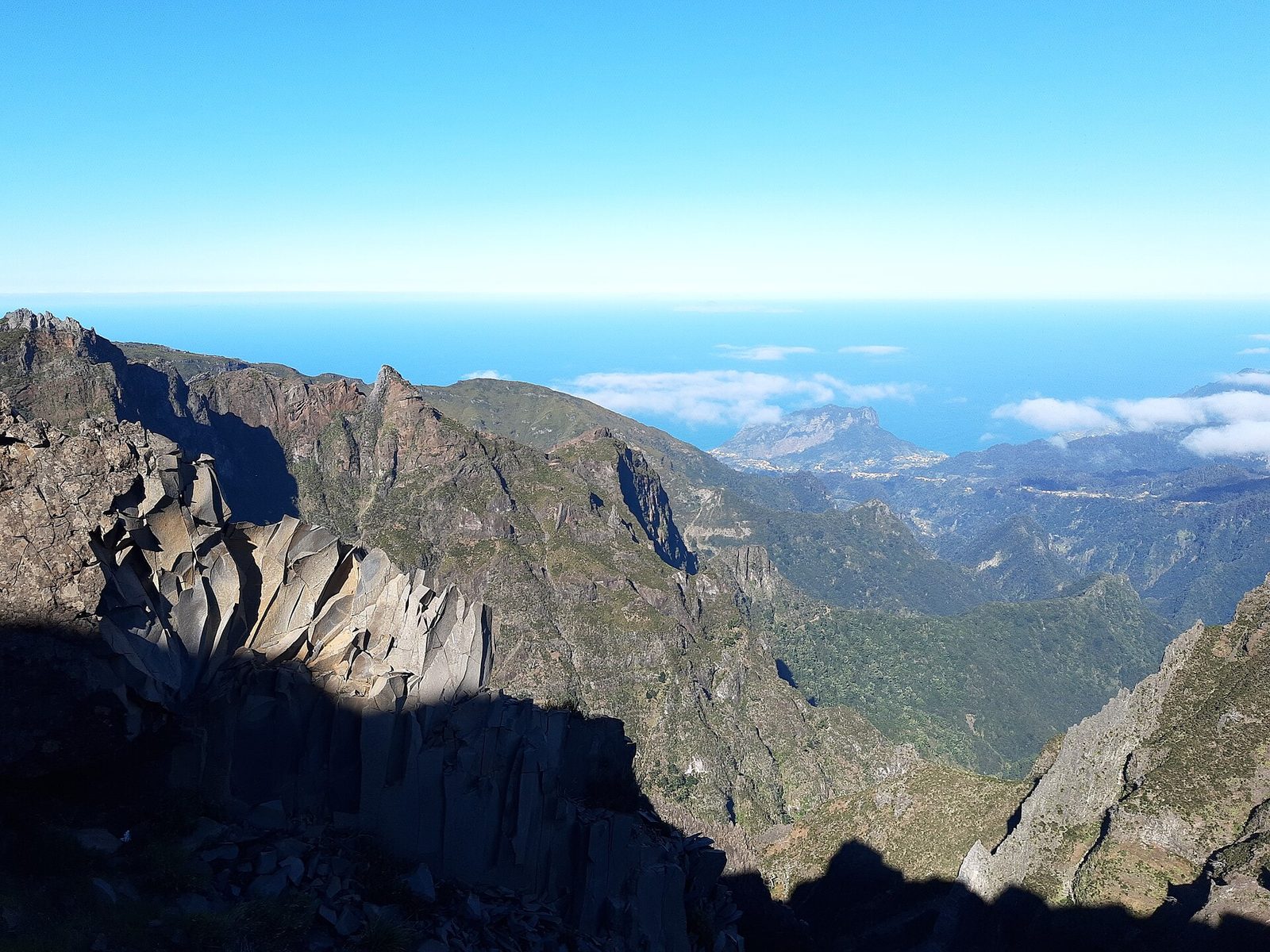 PR1 trail landscape on Pico do Areeiro, Madeira