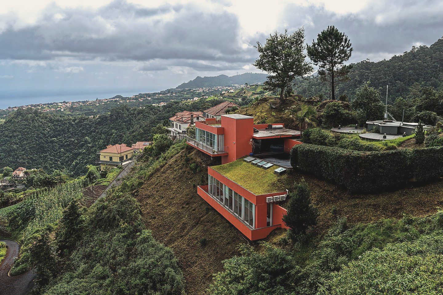 Casa Keam on its hillside above Santana, the coast in the distance