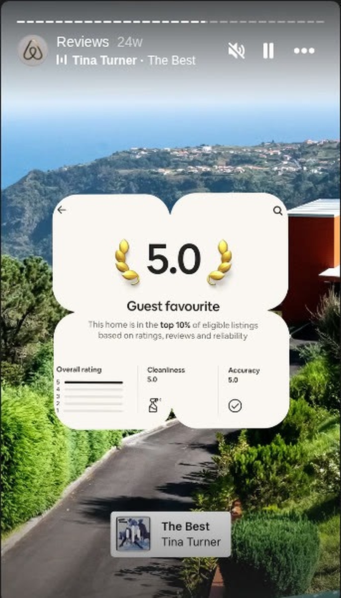 Airbnb Guest favourite 5.0 badge: this home is in the top 10% of eligible listings